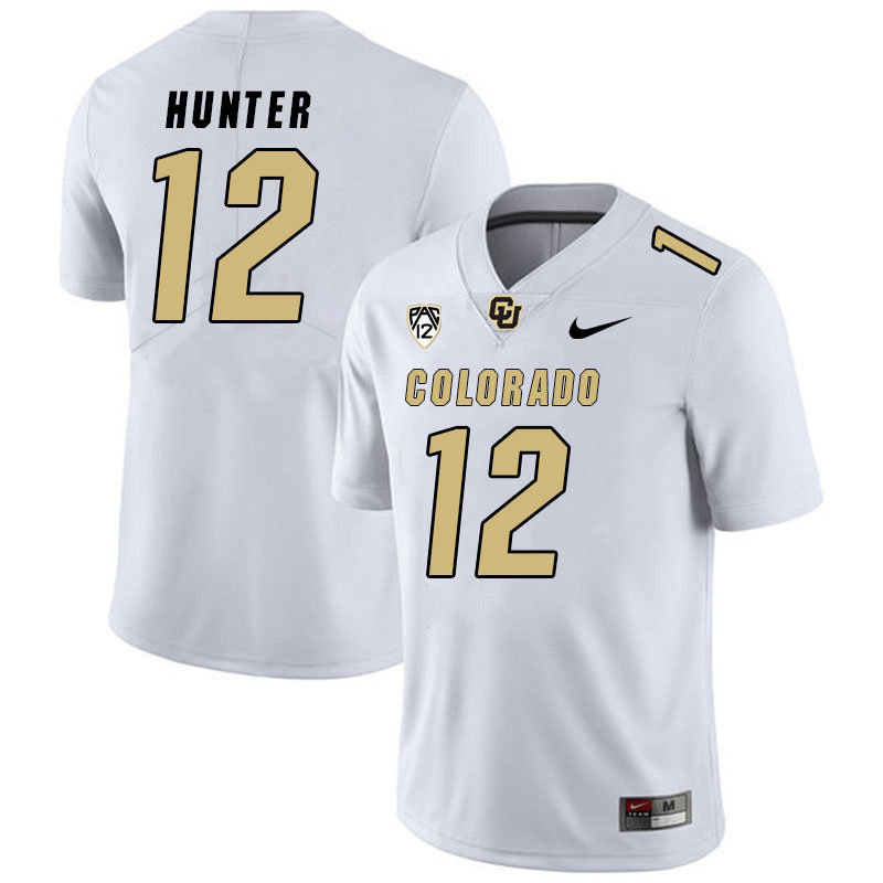 Men #12 Travis Hunter Colorado Buffaloes College Football Jerseys Stitched Sale-White - Click Image to Close